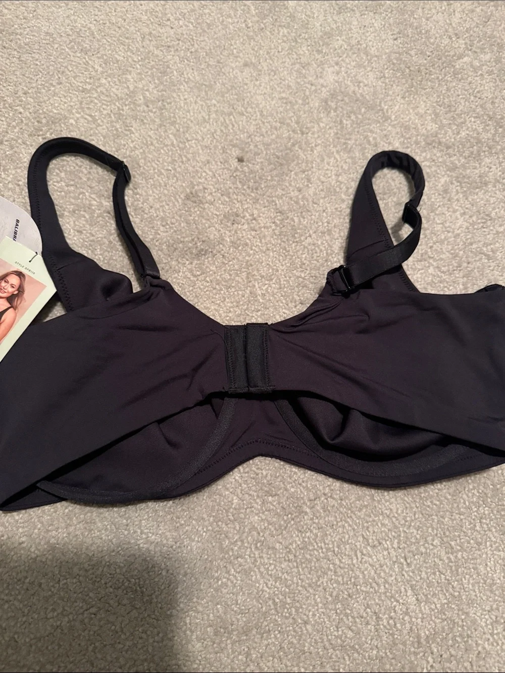 Bali Black Full-Coverage Underwire Bra - Picture 2 of 2